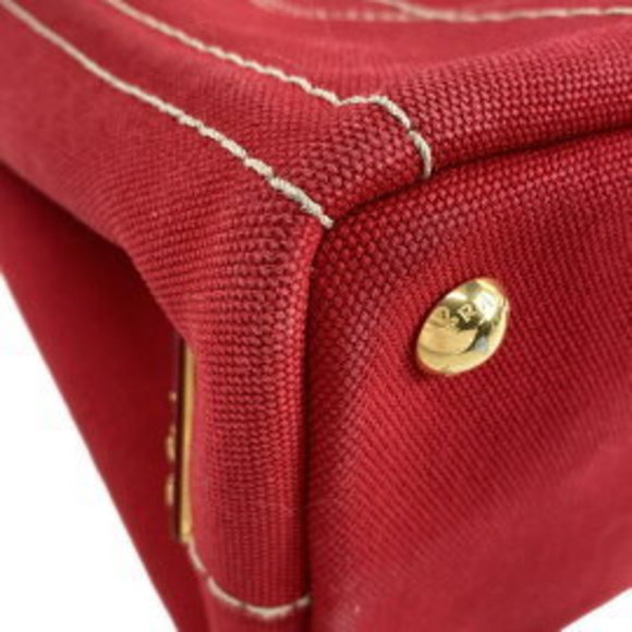 PRADA CANAPA tote bag red x white - Picture 8 of 12